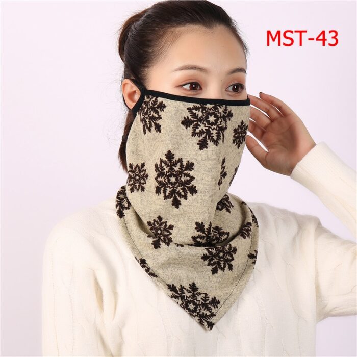 Chiffon Neck Gaiter Mask Female Bandana Warm Foulard Soft Scarves Ring Wraps Cover