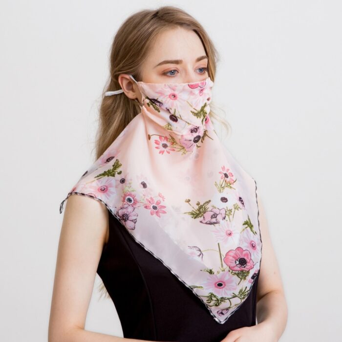 2020 Newest Chiffon Neck Gaiter Mask Scarf Women Sun Protection For Outdoor Riding