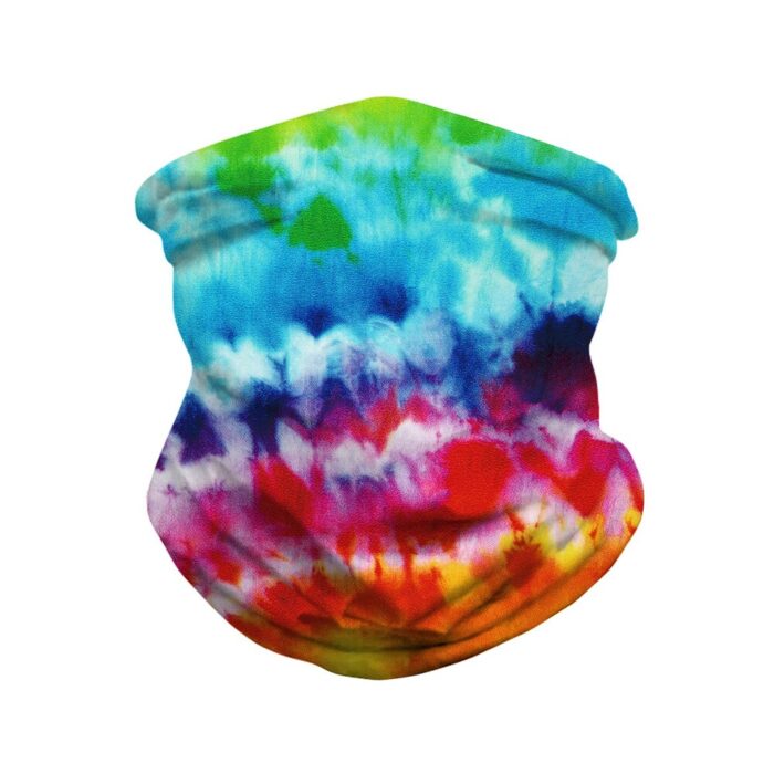 Hot tie-dye gradient printing men's and women's beanie headband hood mask neck gaitere scarf dust square cap trend