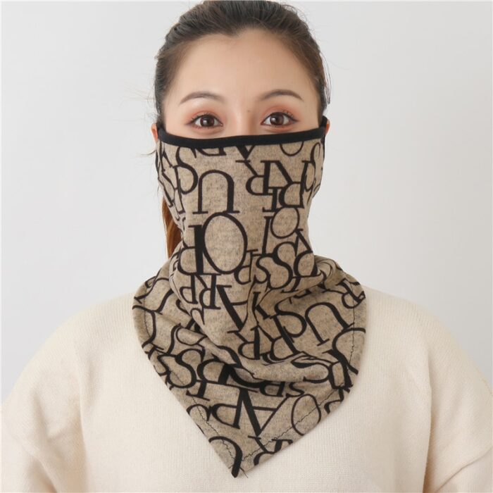 Chiffon Neck Gaiter Mask Female Bandana Warm Foulard Soft Scarves Ring Wraps Cover