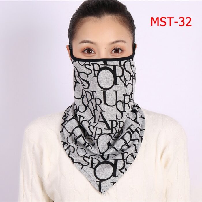 Chiffon Neck Gaiter Mask Female Bandana Warm Foulard Soft Scarves Ring Wraps Cover