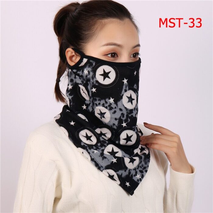 Chiffon Neck Gaiter Mask Female Bandana Warm Foulard Soft Scarves Ring Wraps Cover