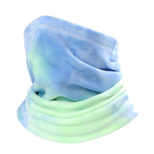 Winter Fleece Neck Gaiter Warm Fishing Scarf Windproof Tie dye Neck Warmer Adjustable Hiking Outdoor Headband Bicycle Bandanas