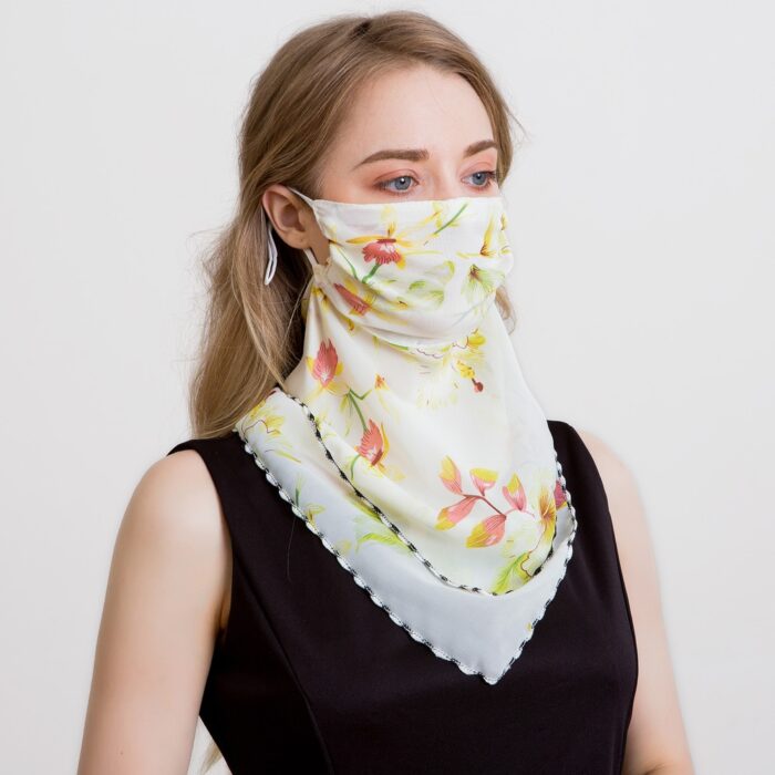 2020 Newest Chiffon Neck Gaiter Mask Scarf Women Sun Protection For Outdoor Riding