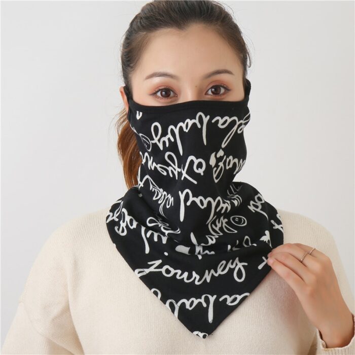 Chiffon Neck Gaiter Mask Female Bandana Warm Foulard Soft Scarves Ring Wraps Cover