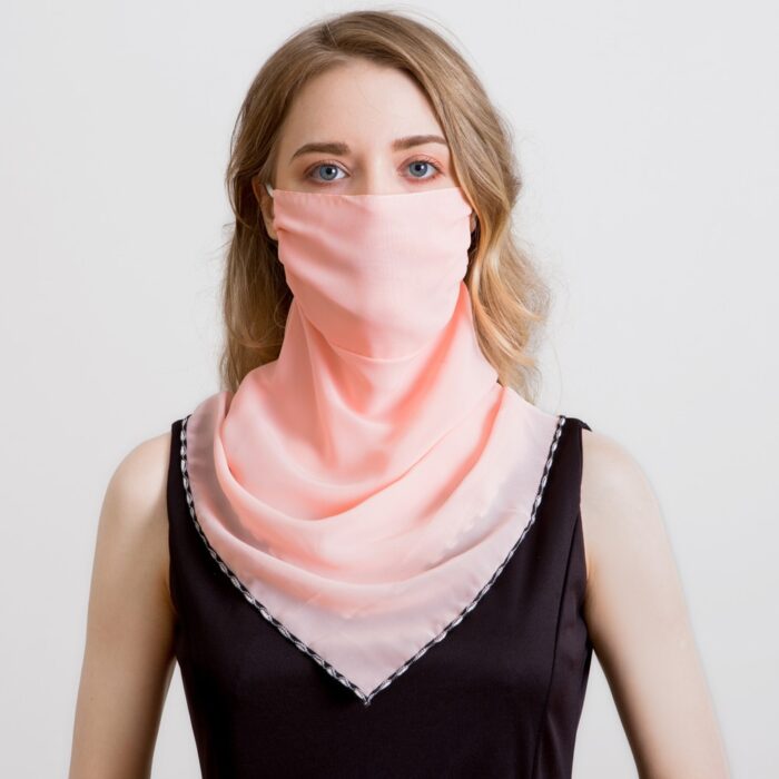 2020 Newest Chiffon Neck Gaiter Mask Scarf Women Sun Protection For Outdoor Riding