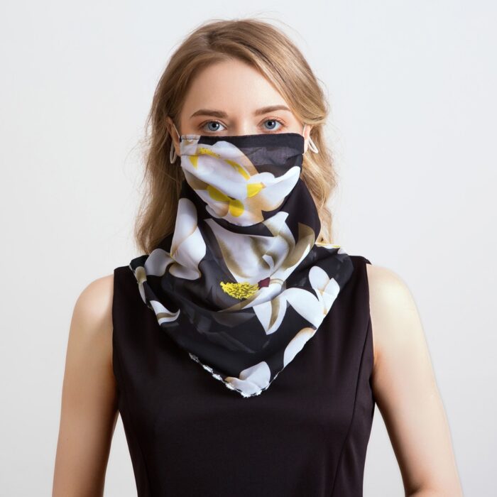 2020 Newest Chiffon Neck Gaiter Mask Scarf Women Sun Protection For Outdoor Riding