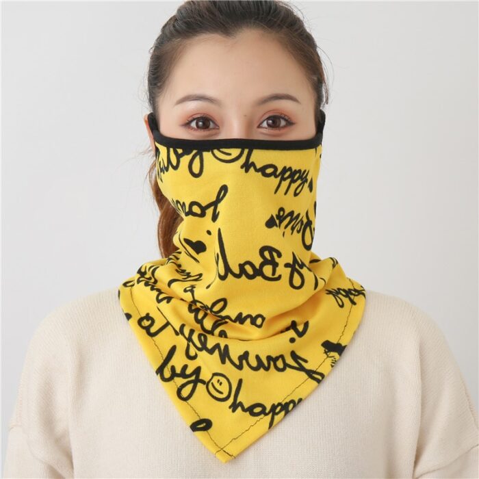 Chiffon Neck Gaiter Mask Female Bandana Warm Foulard Soft Scarves Ring Wraps Cover