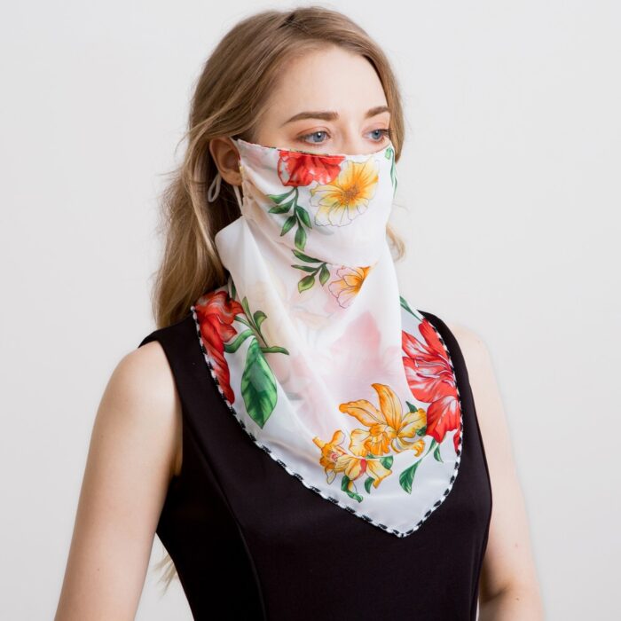 2020 Newest Chiffon Neck Gaiter Mask Scarf Women Sun Protection For Outdoor Riding