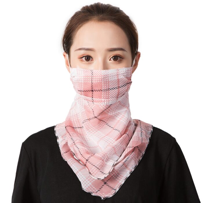 2020 Newest Chiffon Neck Gaiter Mask Scarf Women Sun Protection For Outdoor Riding