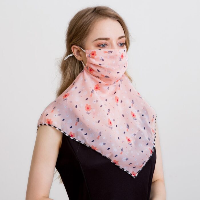 2020 Newest Chiffon Neck Gaiter Mask Scarf Women Sun Protection For Outdoor Riding