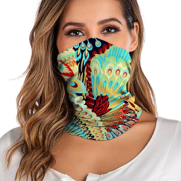 #R30 Tie Dye Print Unisex Bandana Neck Gaiter Tube Headwear For Women Men Face Scarf Outdoor Climbing Hiking Ski Fishing Scarves