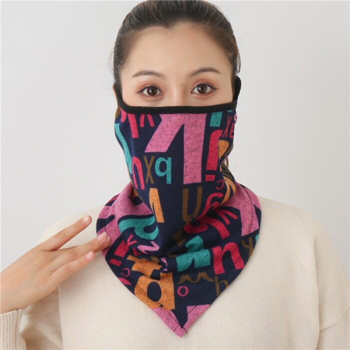 Chiffon Neck Gaiter Mask Female Bandana Warm Foulard Soft Scarves Ring Wraps Cover