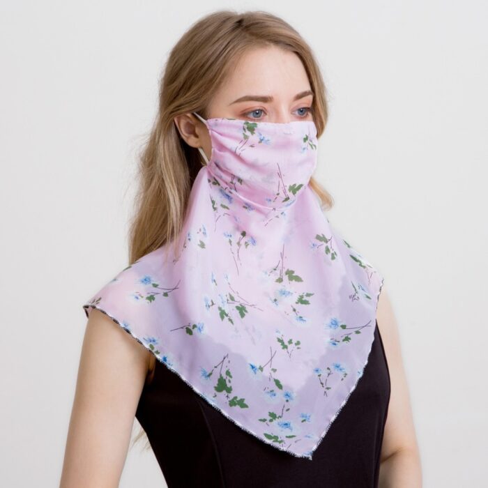 2020 Newest Chiffon Neck Gaiter Mask Scarf Women Sun Protection For Outdoor Riding