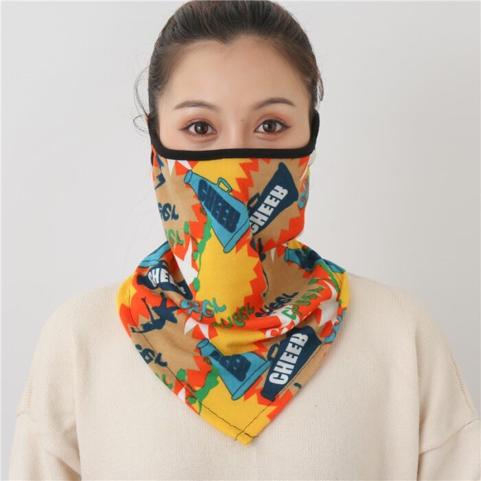 Chiffon Neck Gaiter Mask Female Bandana Warm Foulard Soft Scarves Ring Wraps Cover