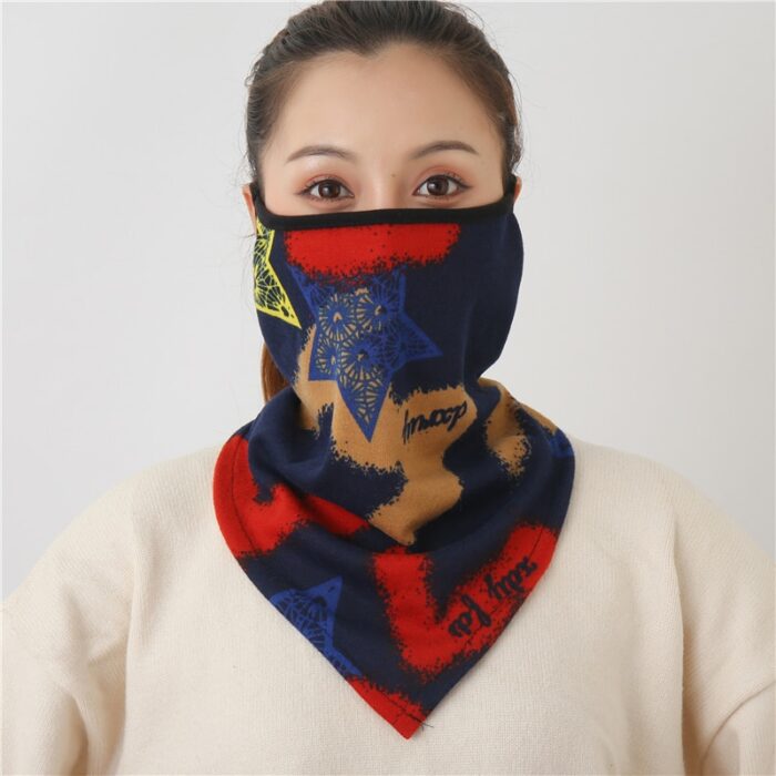 Chiffon Neck Gaiter Mask Female Bandana Warm Foulard Soft Scarves Ring Wraps Cover