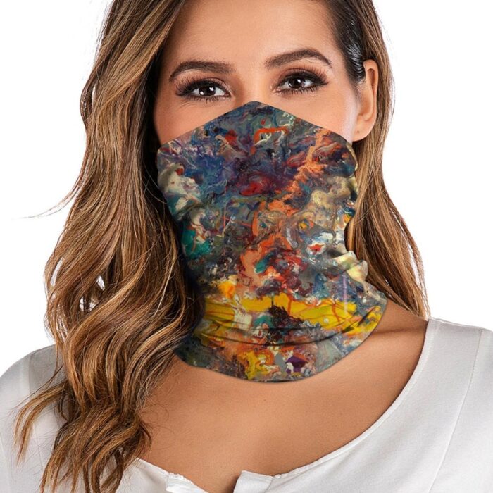 Tie-dye Print Bandana Neck Gaiter Headband Cycling Fishing Mask Scarf Multifunctional Outdoor