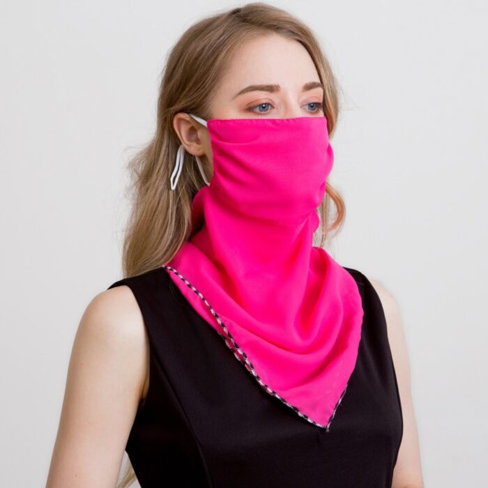 2020 Newest Chiffon Neck Gaiter Mask Scarf Women Sun Protection For Outdoor Riding