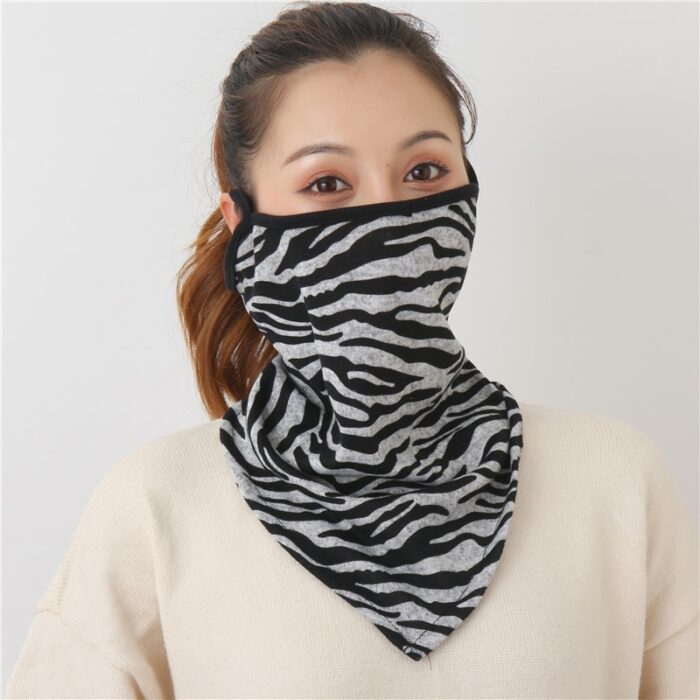 Chiffon Neck Gaiter Mask Female Bandana Warm Foulard Soft Scarves Ring Wraps Cover