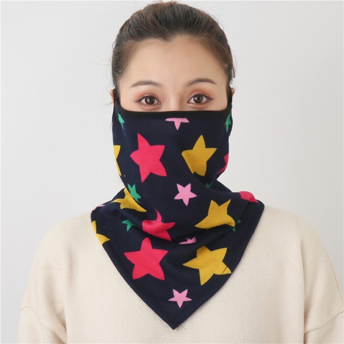 Chiffon Neck Gaiter Mask Female Bandana Warm Foulard Soft Scarves Ring Wraps Cover