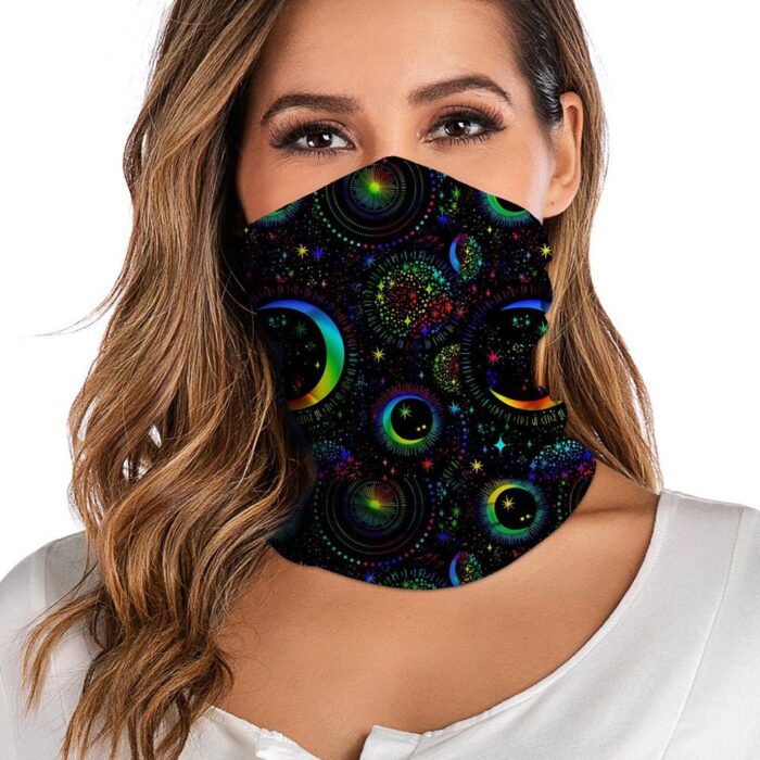 Tie-dye Print Bandana Neck Gaiter Headband Cycling Fishing Mask Scarf Multifunctional Outdoor