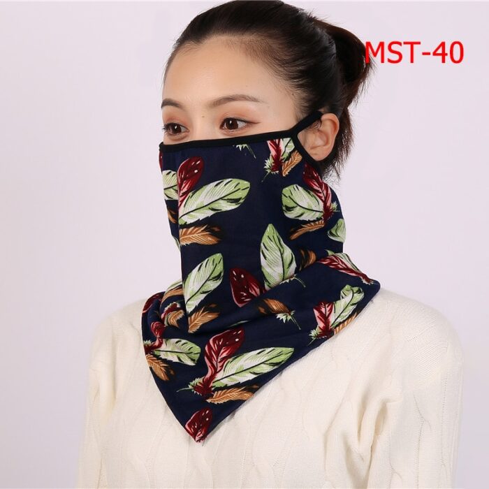 Chiffon Neck Gaiter Mask Female Bandana Warm Foulard Soft Scarves Ring Wraps Cover