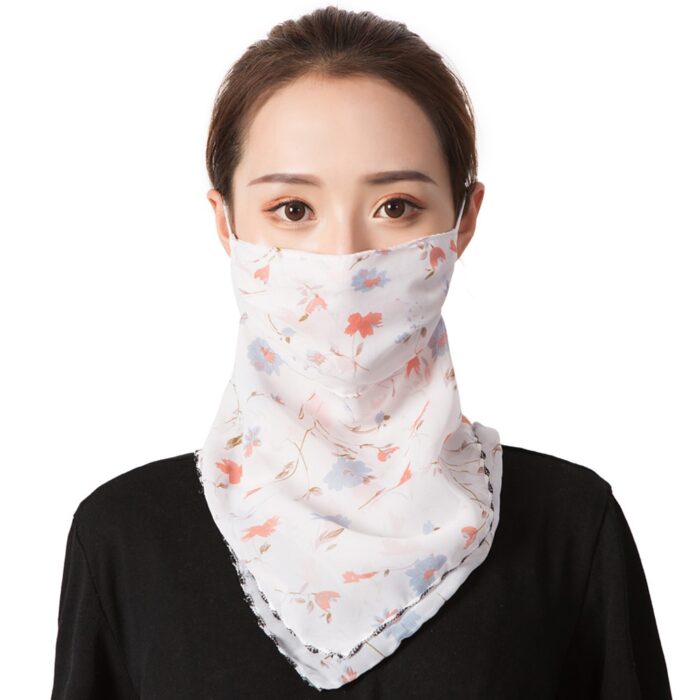 2020 Newest Chiffon Neck Gaiter Mask Scarf Women Sun Protection For Outdoor Riding