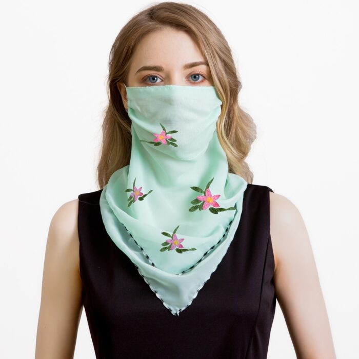 2020 Newest Chiffon Neck Gaiter Mask Scarf Women Sun Protection For Outdoor Riding