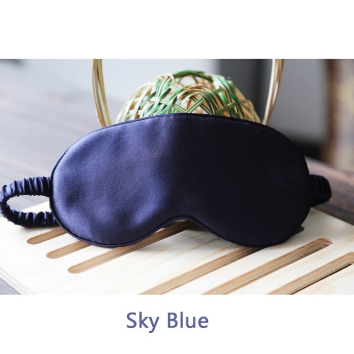 Silk Sleep Eye Mask 19 Momme Mulberry & Blindfold with Elastic Strap Soft Eye Cover Eyeshade for Night Sleeping, Travel, Nap