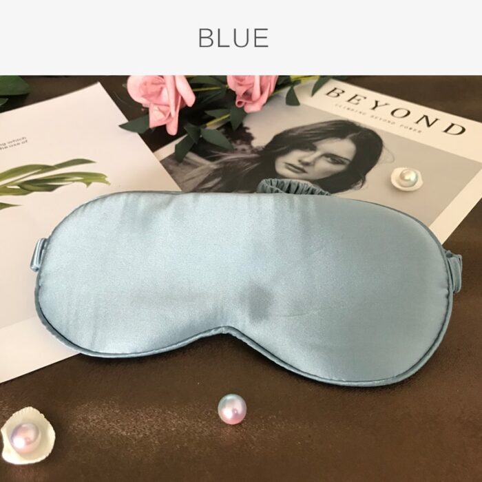 Silk Sleep Eye Mask 19 Momme Mulberry & Blindfold with Elastic Strap Soft Eye Cover Eyeshade for Night Sleeping, Travel, Nap