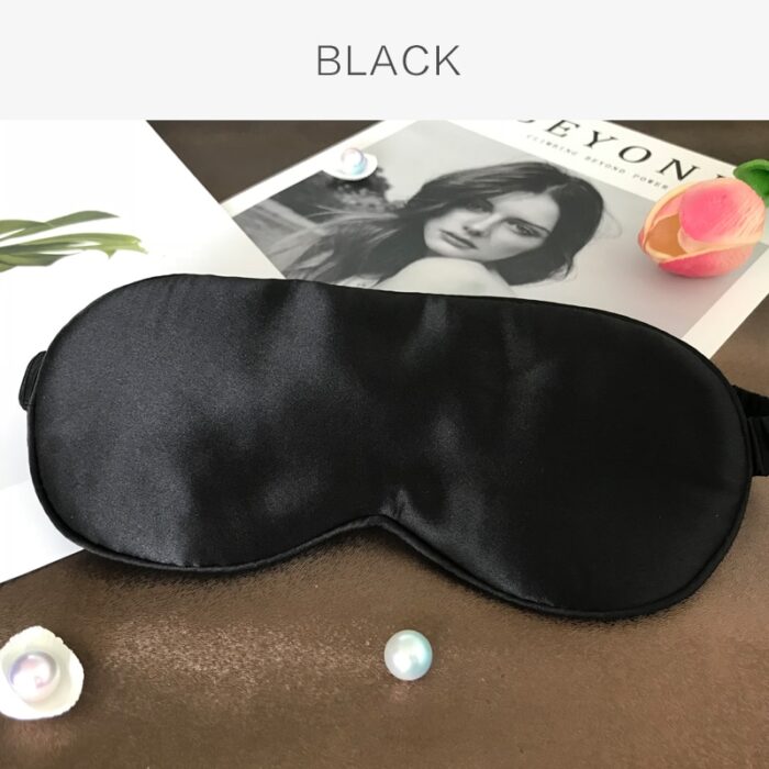 Silk Sleep Eye Mask 19 Momme Mulberry & Blindfold with Elastic Strap Soft Eye Cover Eyeshade for Night Sleeping, Travel, Nap
