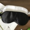 Silk Sleep Eye Mask 19 Momme Mulberry & Blindfold with Elastic Strap Soft Eye Cover Eyeshade for Night Sleeping, Travel, Nap