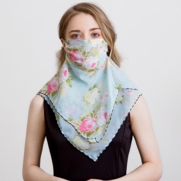 2020 Newest Chiffon Neck Gaiter Mask Scarf Women Sun Protection For Outdoor Riding