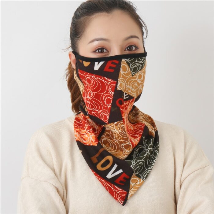 Chiffon Neck Gaiter Mask Female Bandana Warm Foulard Soft Scarves Ring Wraps Cover