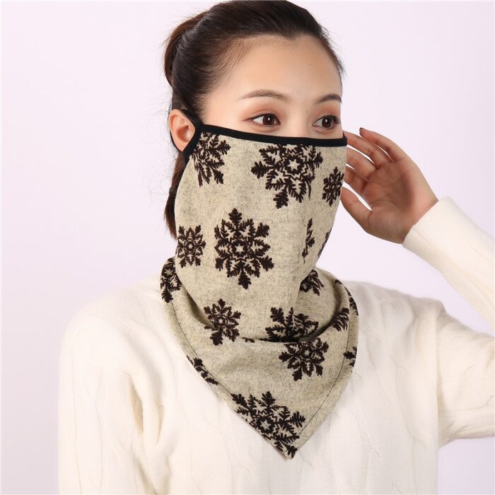 Chiffon Neck Gaiter Mask Female Bandana Warm Foulard Soft Scarves Ring Wraps Cover