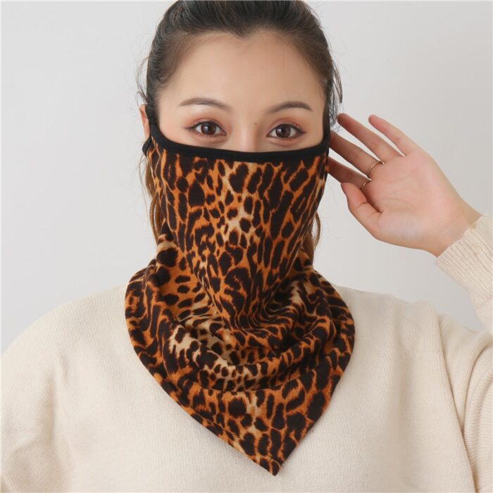 Chiffon Neck Gaiter Mask Female Bandana Warm Foulard Soft Scarves Ring Wraps Cover