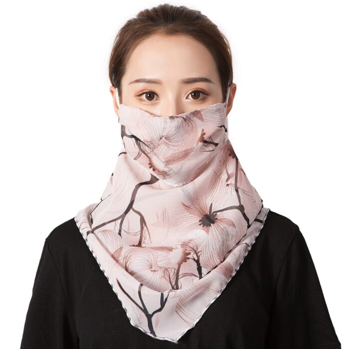 2020 Newest Chiffon Neck Gaiter Mask Scarf Women Sun Protection For Outdoor Riding