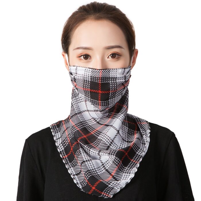 2020 Newest Chiffon Neck Gaiter Mask Scarf Women Sun Protection For Outdoor Riding