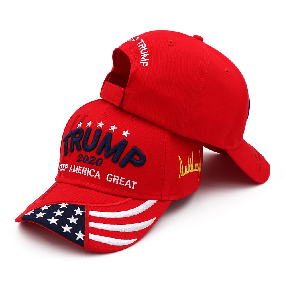 KEEP AMERICAN GREAT TRUMP 2020 EMBROIDERED RED & WHITE HIGHLY DETAILED HAT NEW 