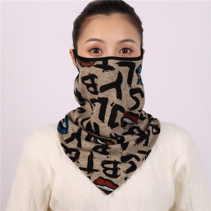 Chiffon Neck Gaiter Mask Female Bandana Warm Foulard Soft Scarves Ring Wraps Cover