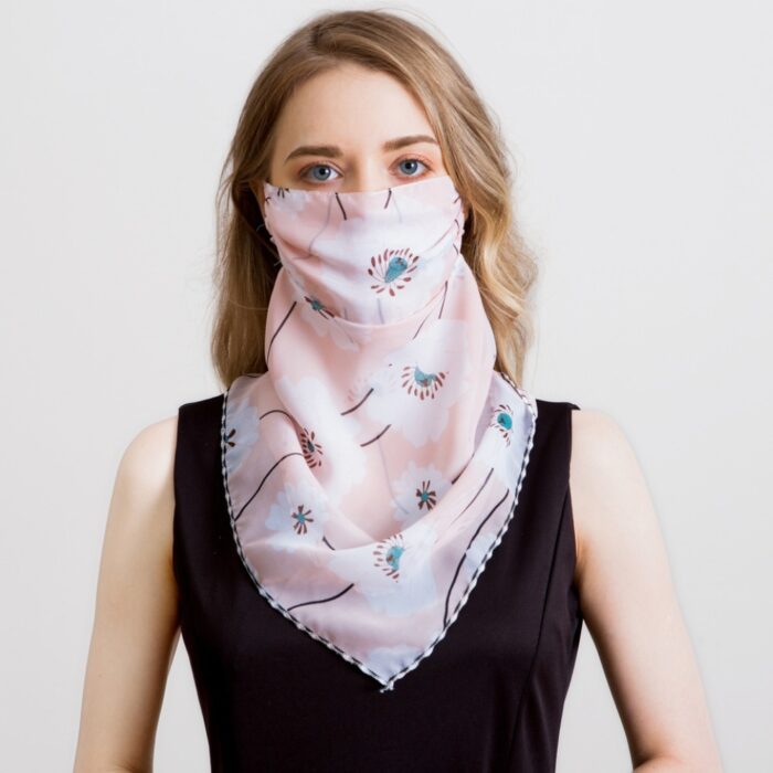 2020 Newest Chiffon Neck Gaiter Mask Scarf Women Sun Protection For Outdoor Riding