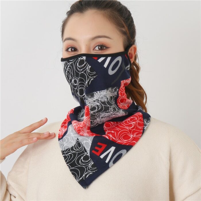 Chiffon Neck Gaiter Mask Female Bandana Warm Foulard Soft Scarves Ring Wraps Cover