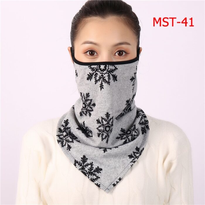 Chiffon Neck Gaiter Mask Female Bandana Warm Foulard Soft Scarves Ring Wraps Cover