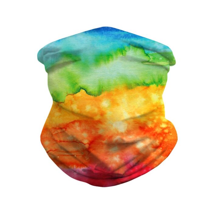 Hot tie-dye gradient printing men's and women's beanie headband hood mask neck gaitere scarf dust square cap trend