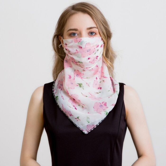 2020 Newest Chiffon Neck Gaiter Mask Scarf Women Sun Protection For Outdoor Riding