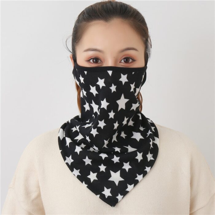 Chiffon Neck Gaiter Mask Female Bandana Warm Foulard Soft Scarves Ring Wraps Cover