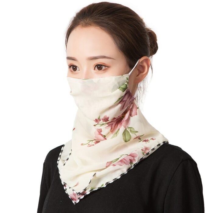 2020 Newest Chiffon Neck Gaiter Mask Scarf Women Sun Protection For Outdoor Riding