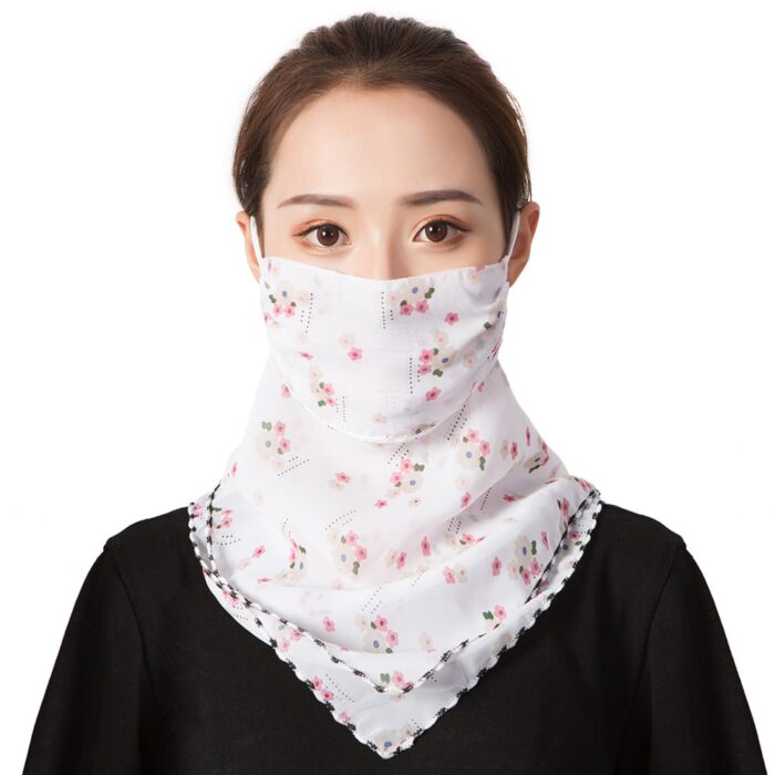 2020 Newest Chiffon Neck Gaiter Mask Scarf Women Sun Protection For Outdoor Riding