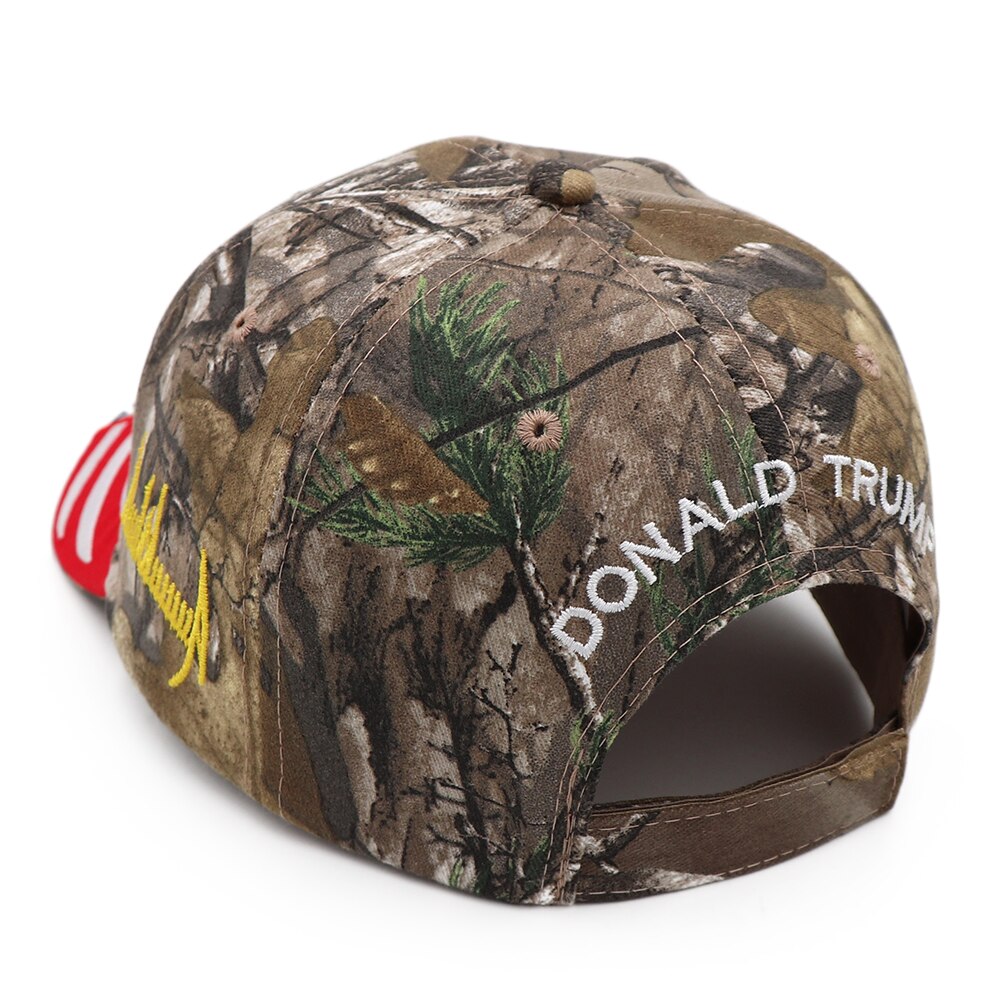 PRESIDENT TRUMP Hat 2020 Camo Flag Bill Cap 3D Embroidered Ships Boxed Nice!! 