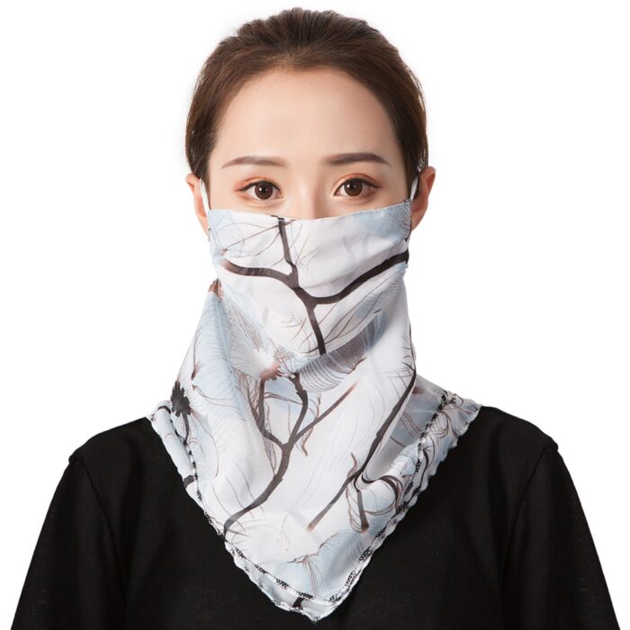 2020 Newest Chiffon Neck Gaiter Mask Scarf Women Sun Protection For Outdoor Riding